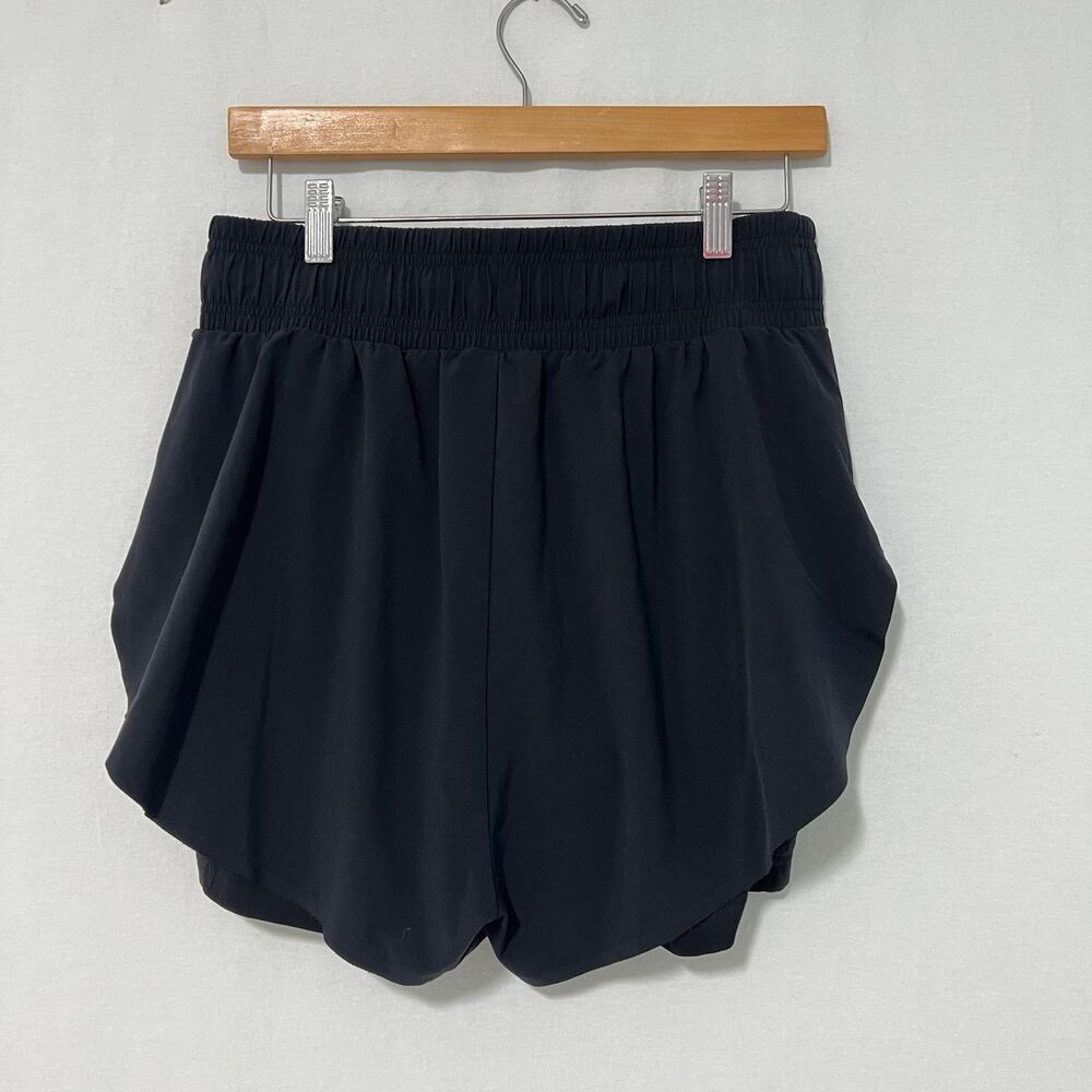 Gymshark 2-in-1 Running Shorts Women M Black Lined Athletic - Picture 7 of 10